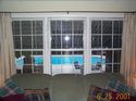 Looking out the window of the family room
