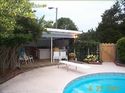 The pool cabana