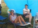Kerry and Sarah at our campsite
