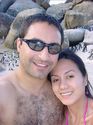 Brett and Jaz at Boulders Beach with Penguins in t